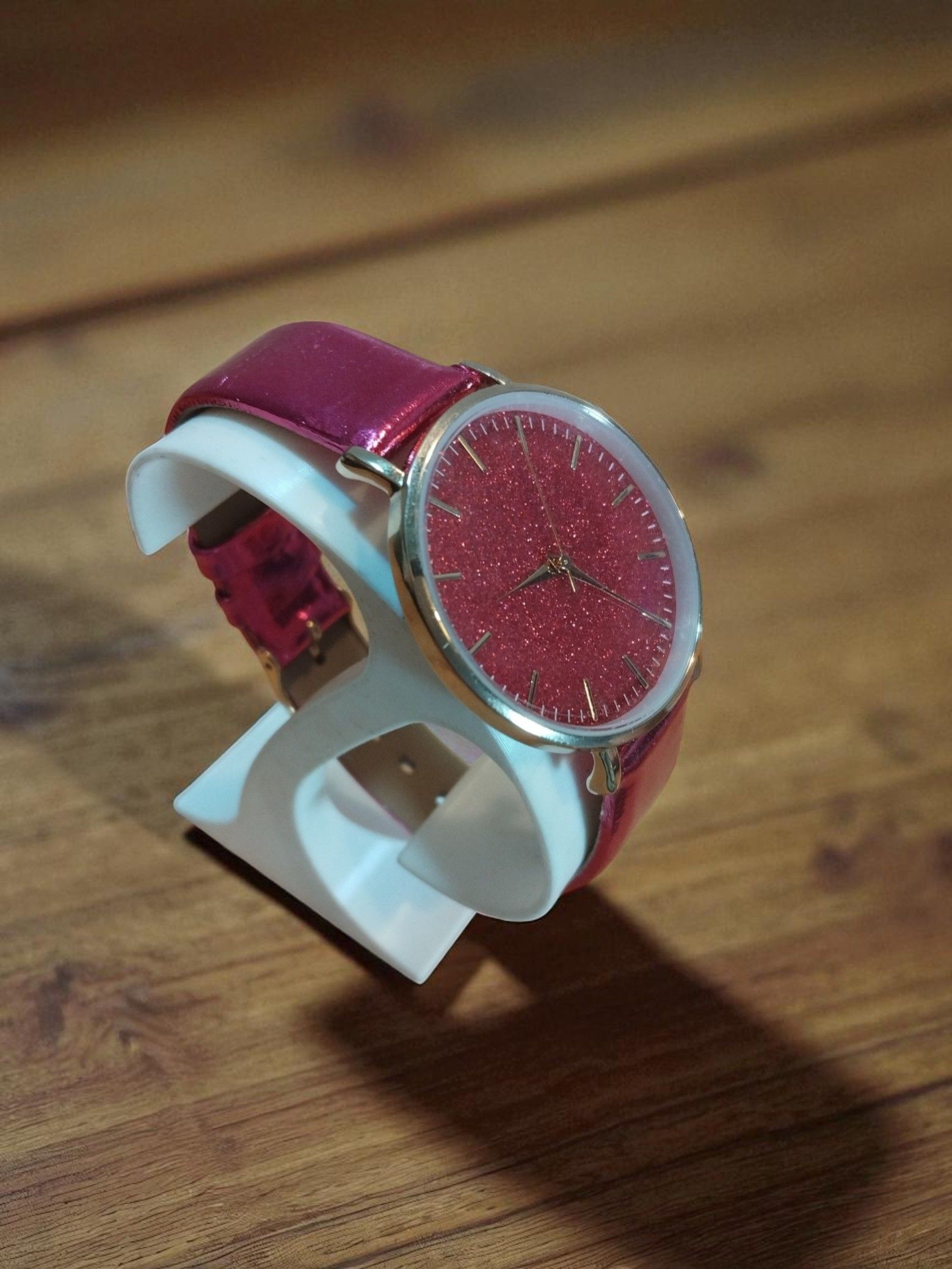(LW46) Ladies FREEDOM dazzly pink strapped dress watch