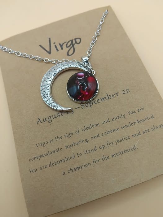 (N2) Luminous horoscope necklace brand new on card