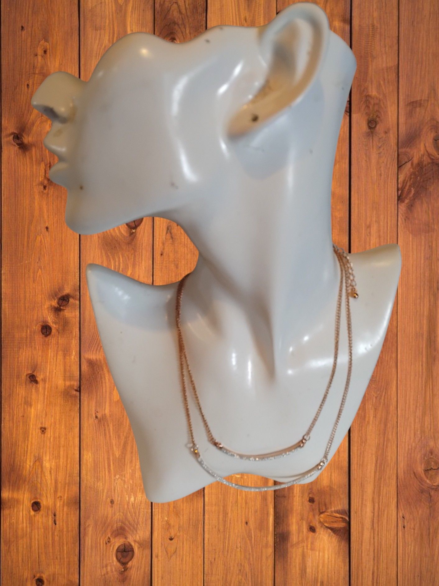 (N108) Red Herring double drop ladies dress necklace