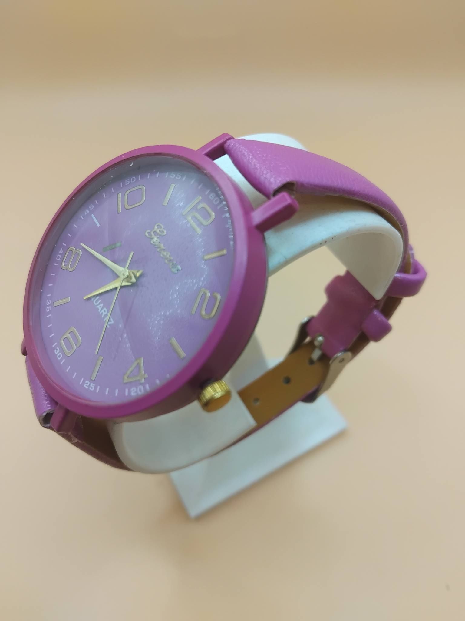 (LW202) Geneva ladies / teenagers boxed leather strap watch