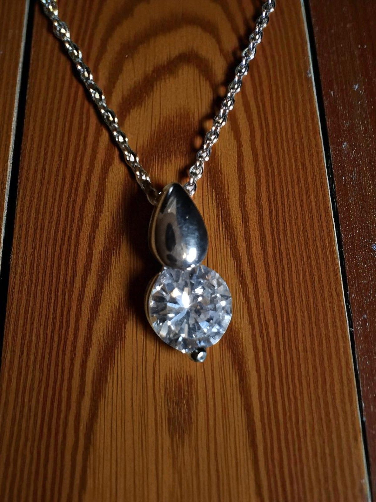 (N100) Jon Richard design ladies dress necklace with cubic zirconia