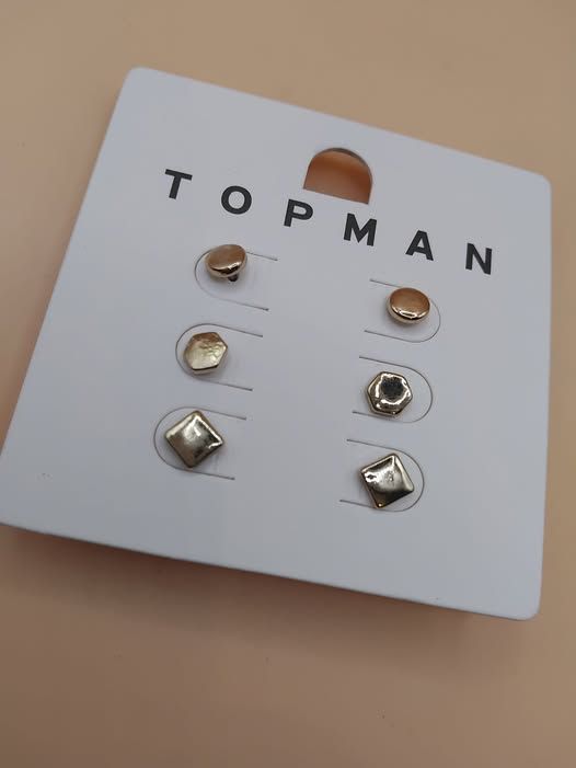 (BE18) Set of 3 Topman Unisex Ear studs