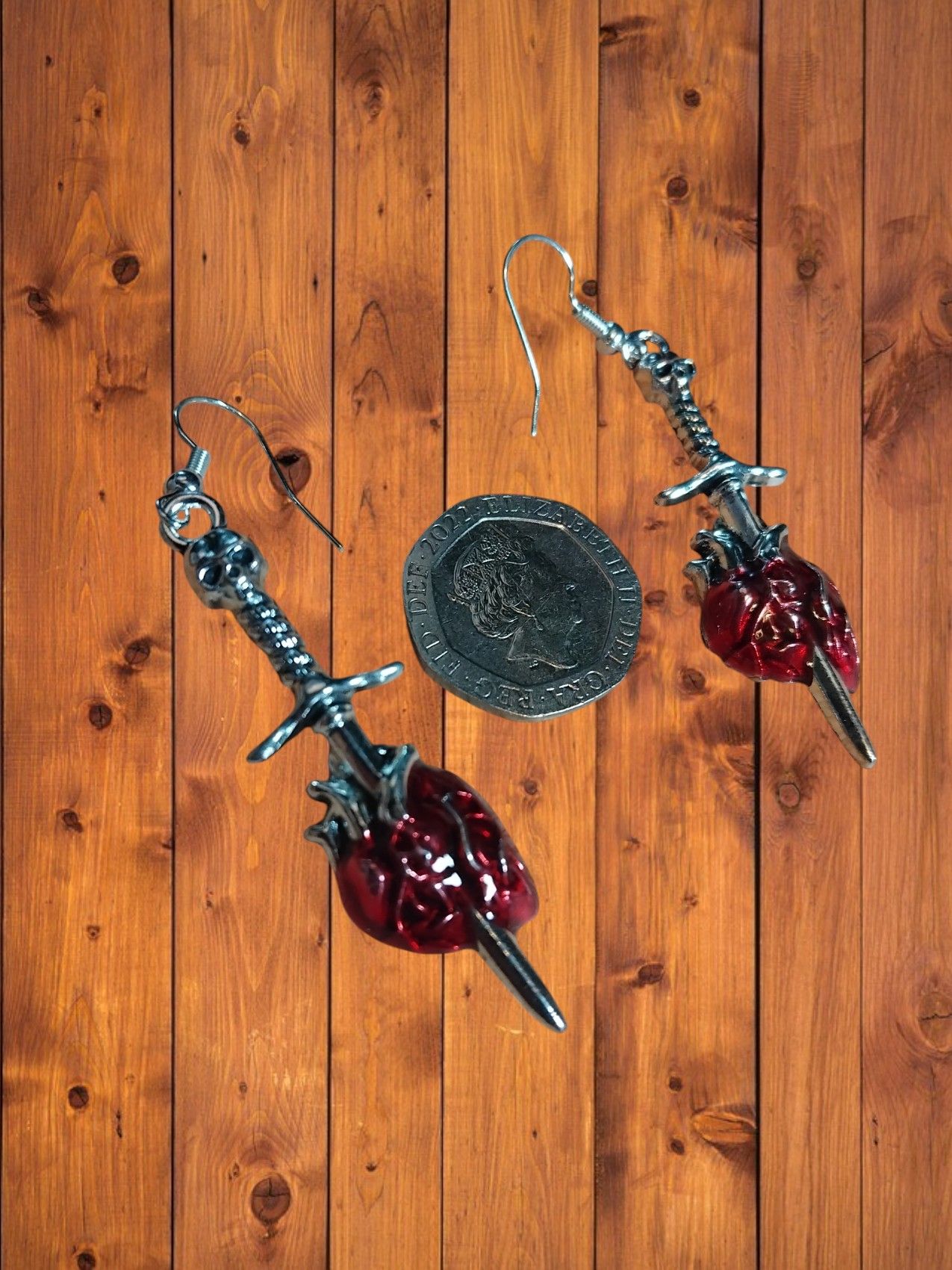 (E53) Ladies / teenagers Goth punk earrings