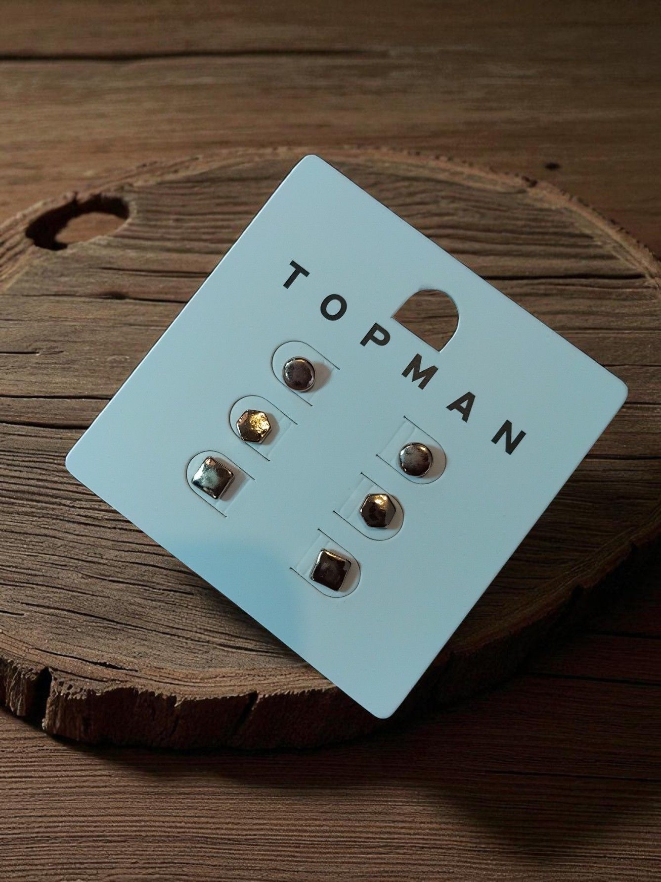 (BE18) Set of 3 topman ear studs