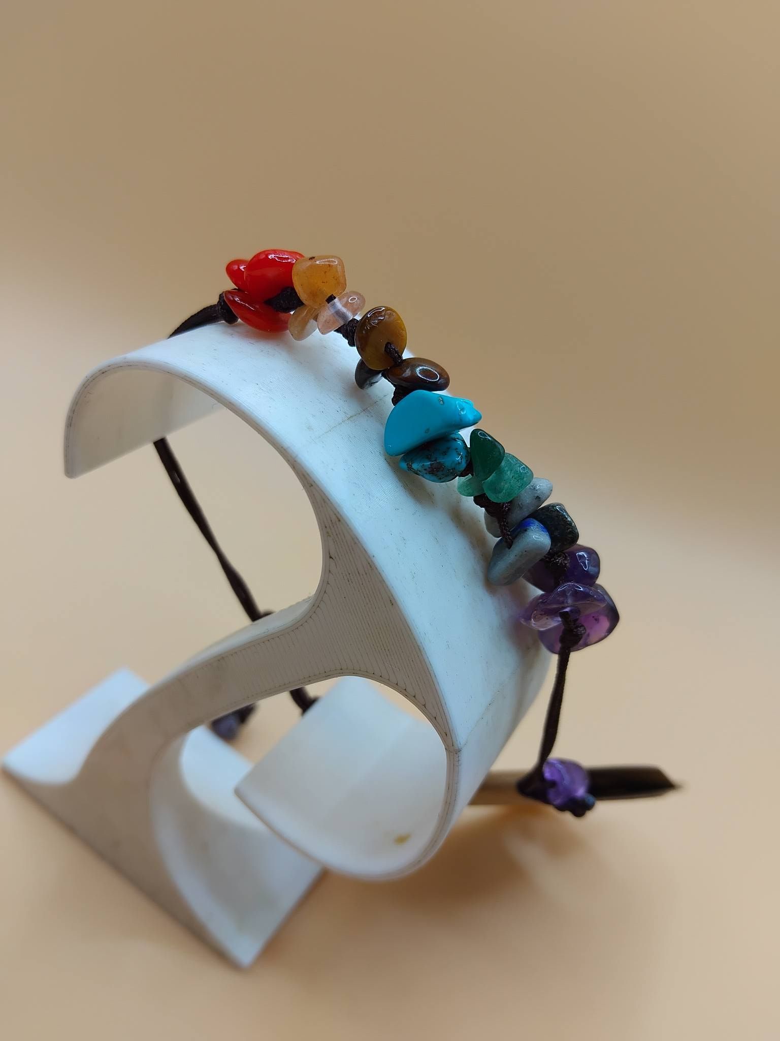 (B6) Precious stone chakra precious stone drawstring bracelet