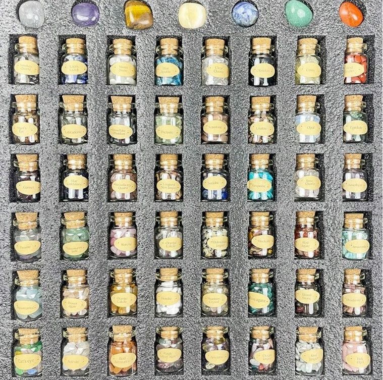55PCS Natural Crystal Stone Set With