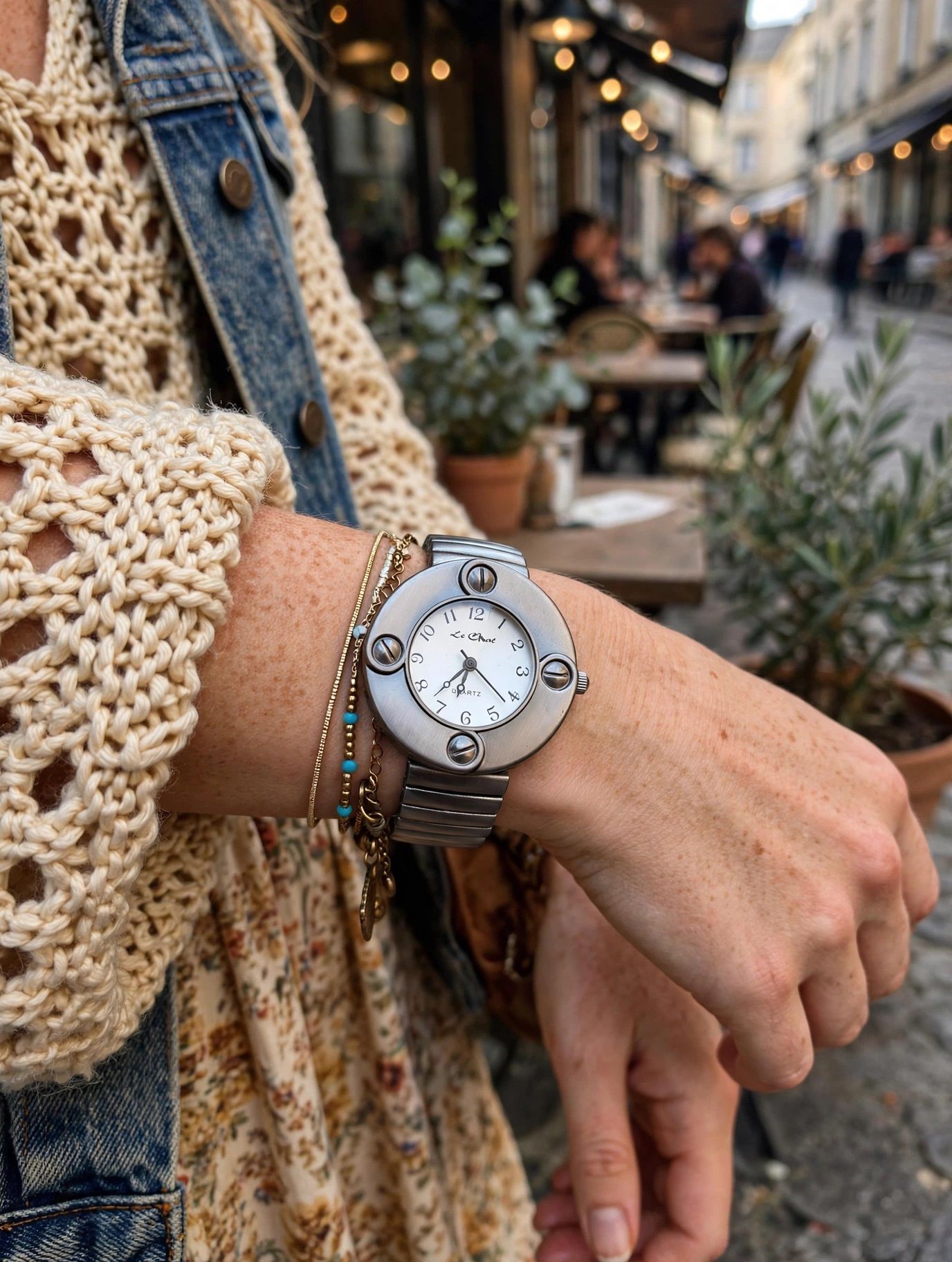 (Lc1) Le Chat ladies / teenagers stainless steel watch