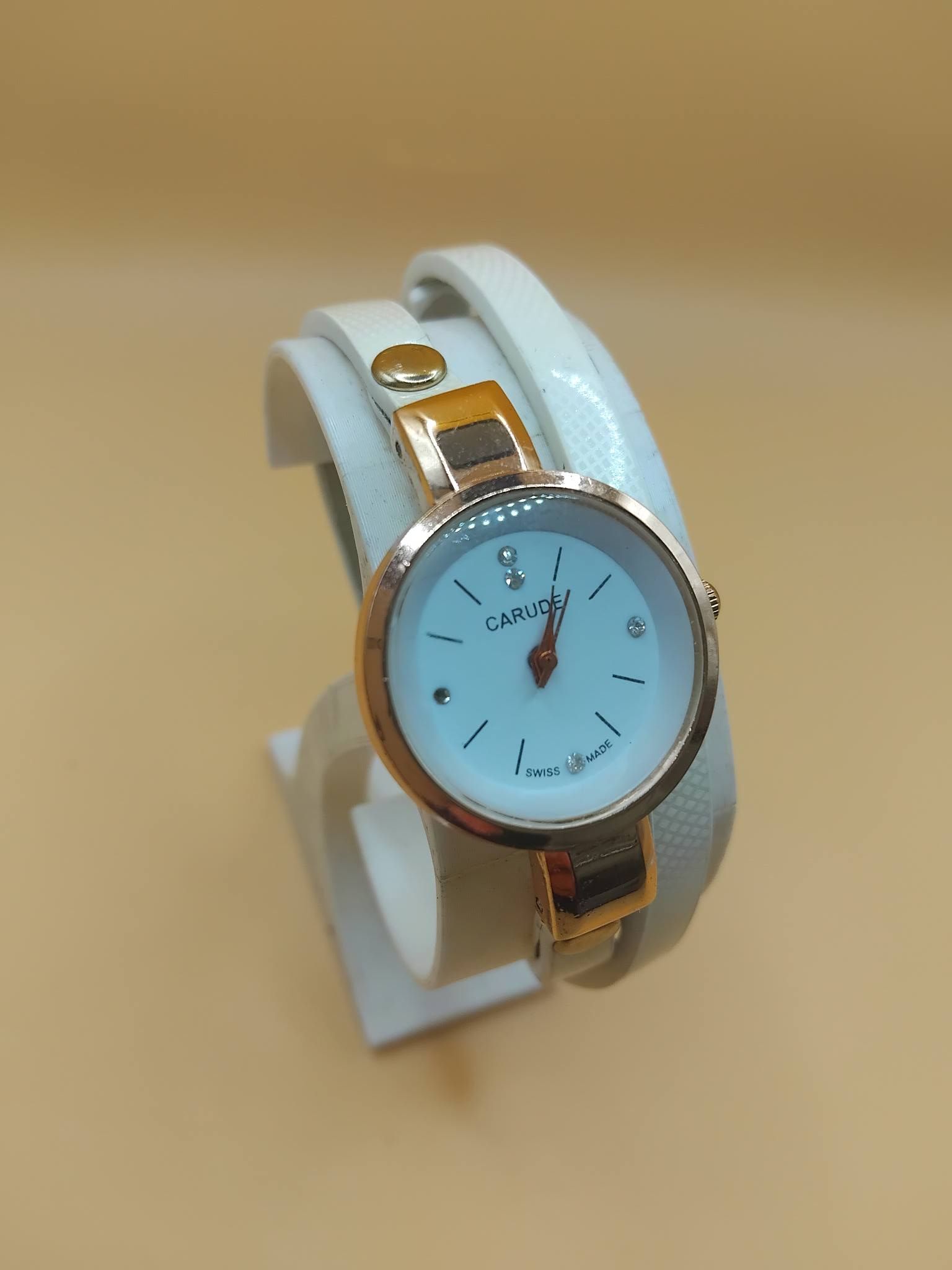 (LW192) Carude ladies swiss made leather strap boxed wrist watch