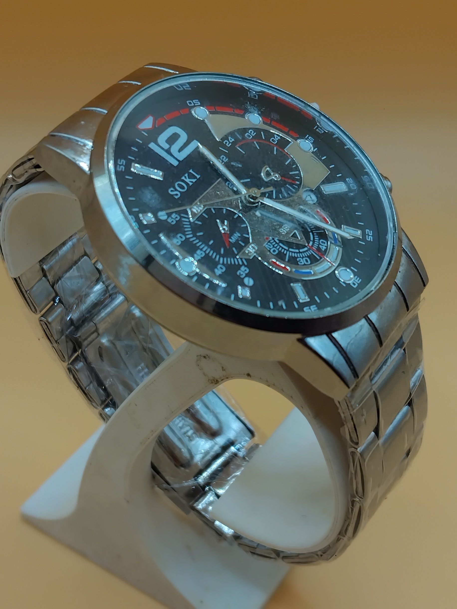 (MW54) Gents/Teenagers Soki stainless steel watch with strap adjusting tool