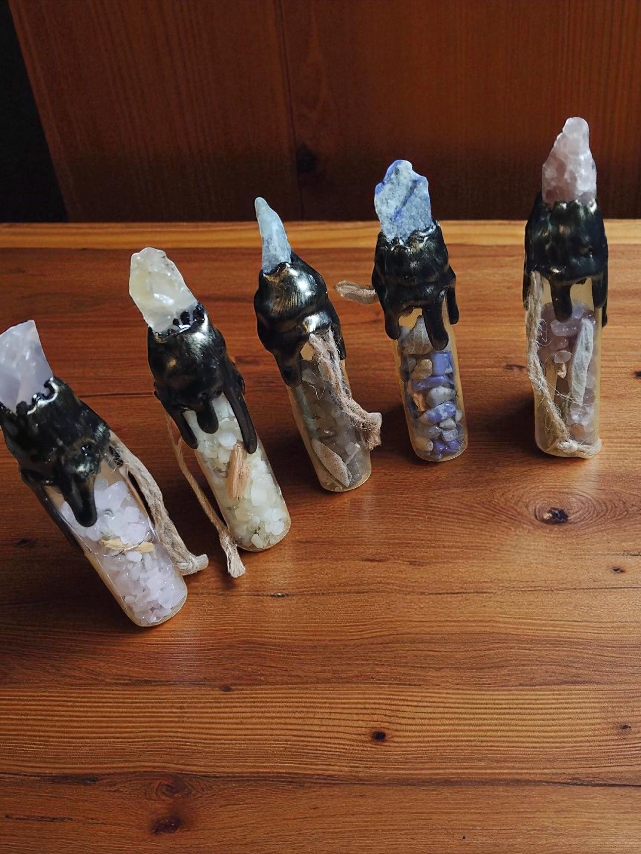 Natural Crystal chips wishing bottle
