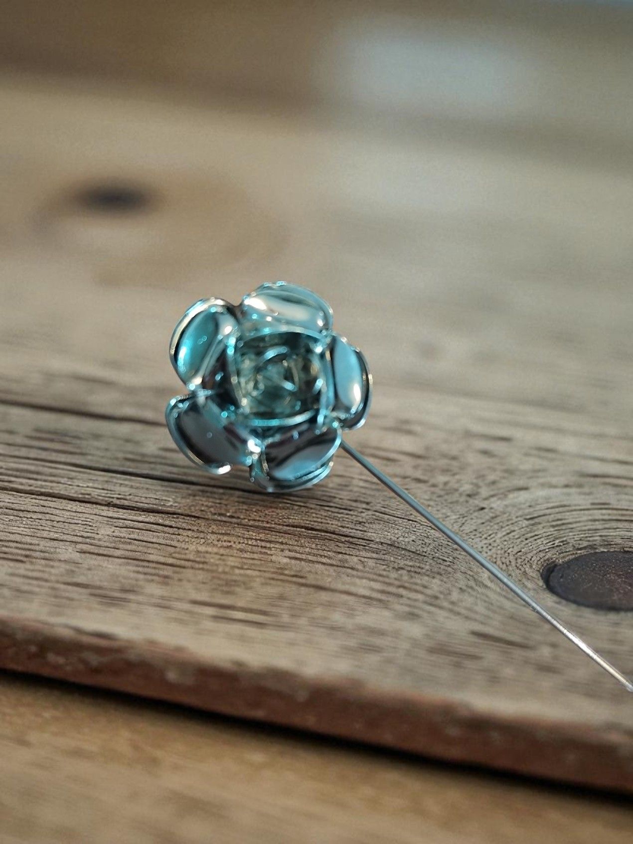 (LP2) Metal rose design lapel / hat pin