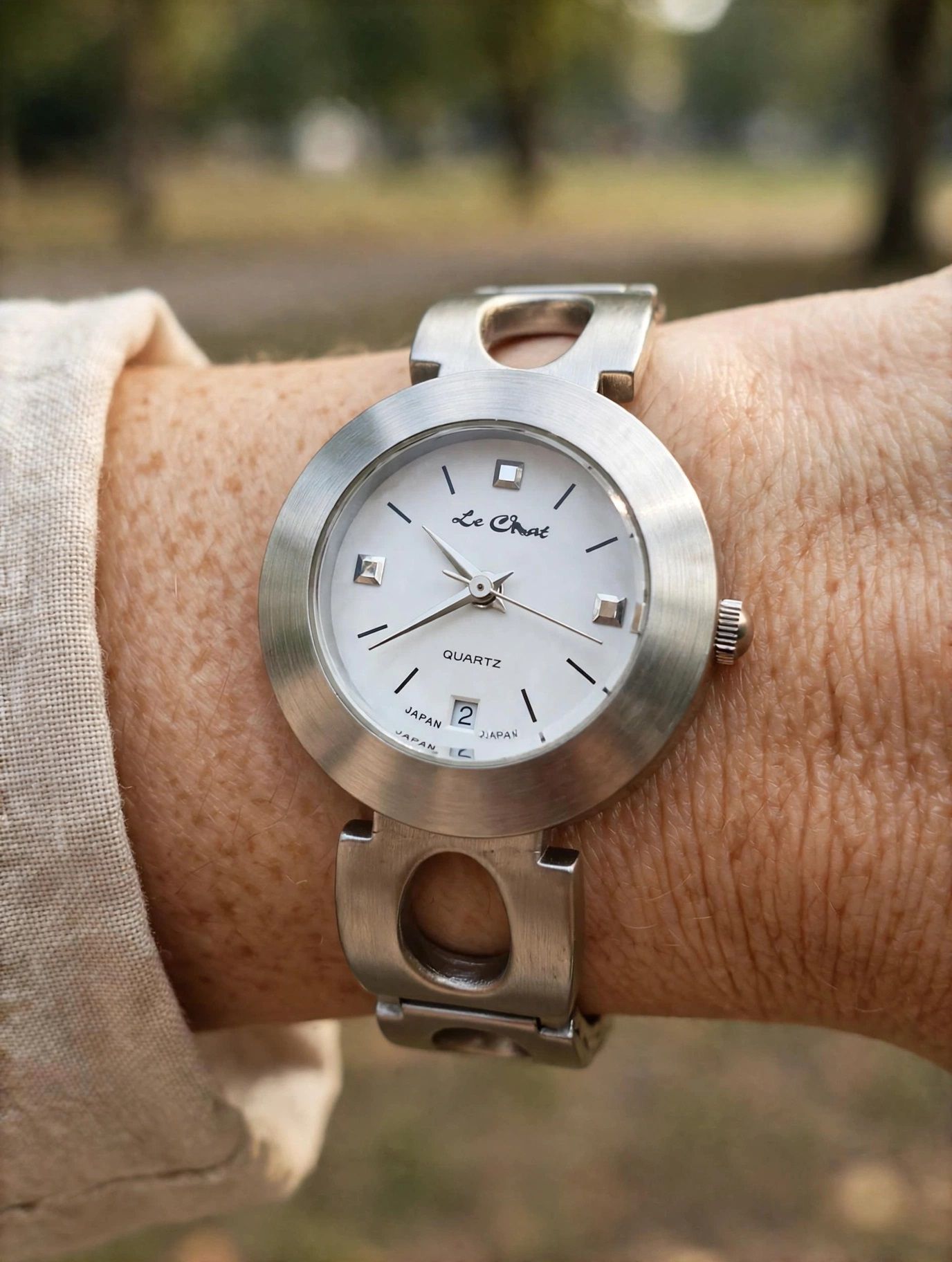 (Lc12) Le Chat ladies stainless steel watch