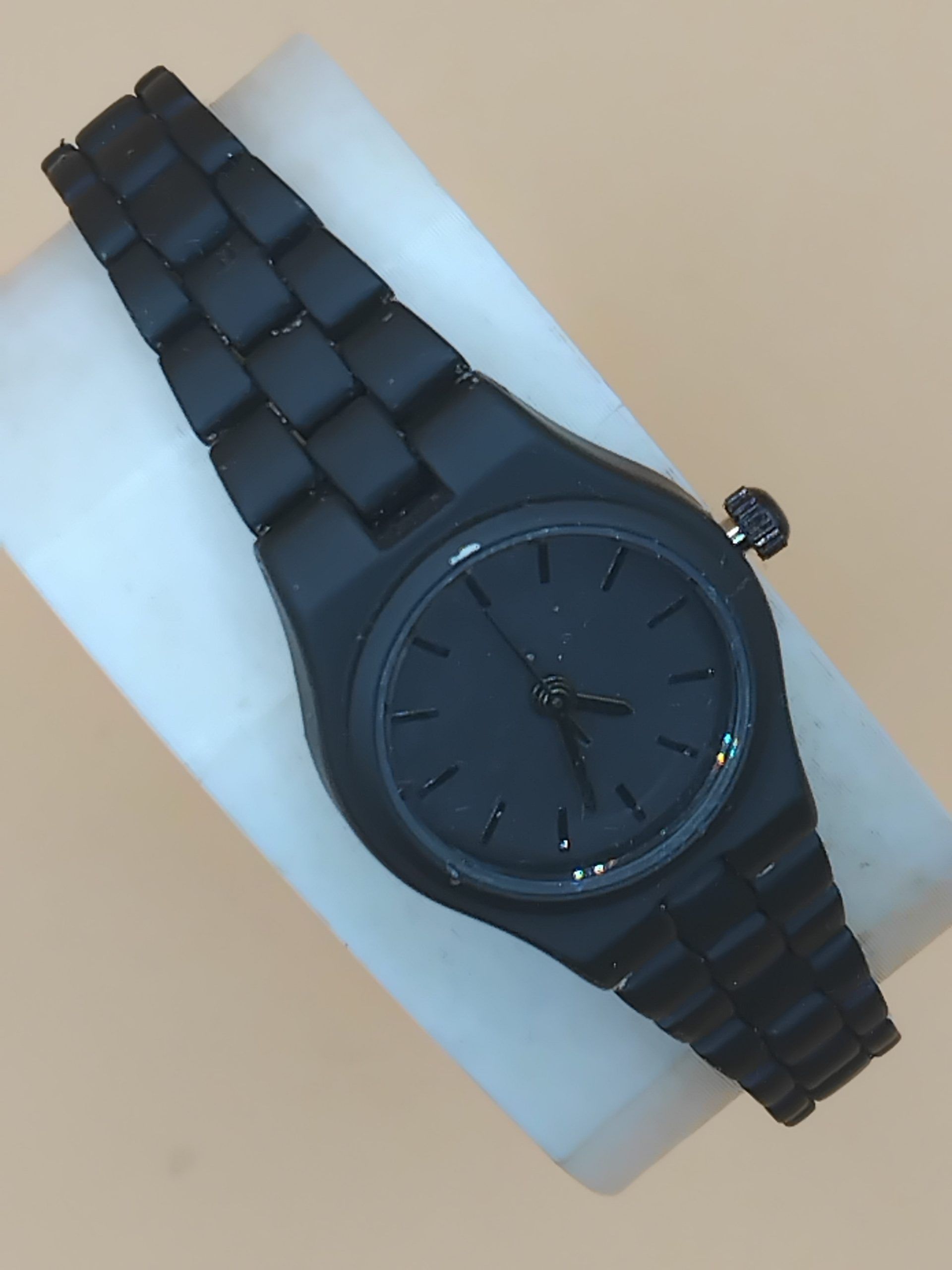 (LW51) Ladies Freedom black slim stainless steel watch SALE!