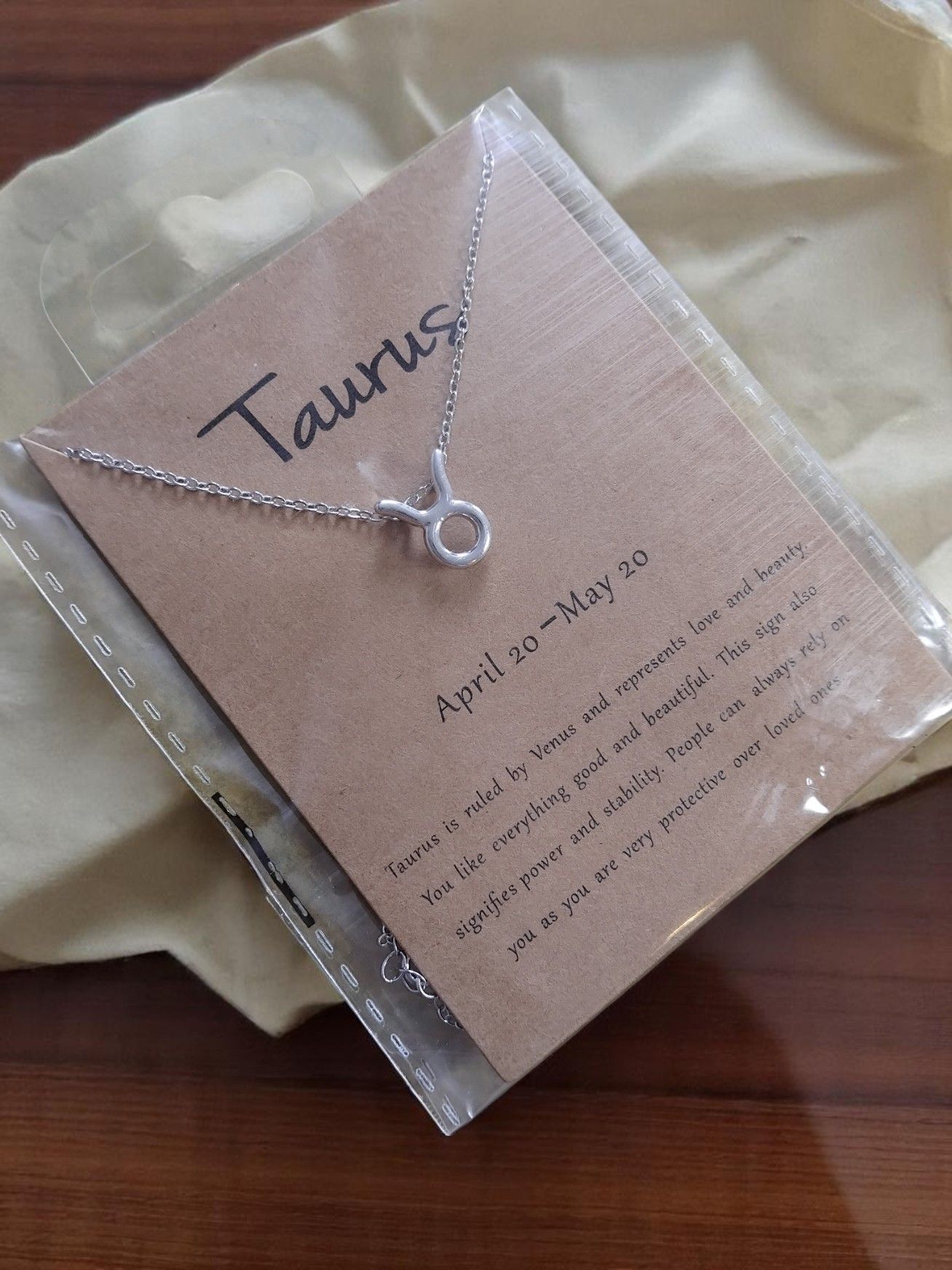 (N3) Single horoscope necklace brand new on card