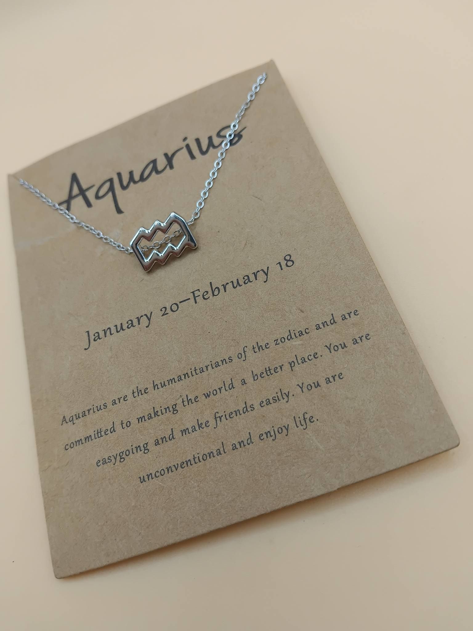 (N3) Single horoscope necklace brand new on card