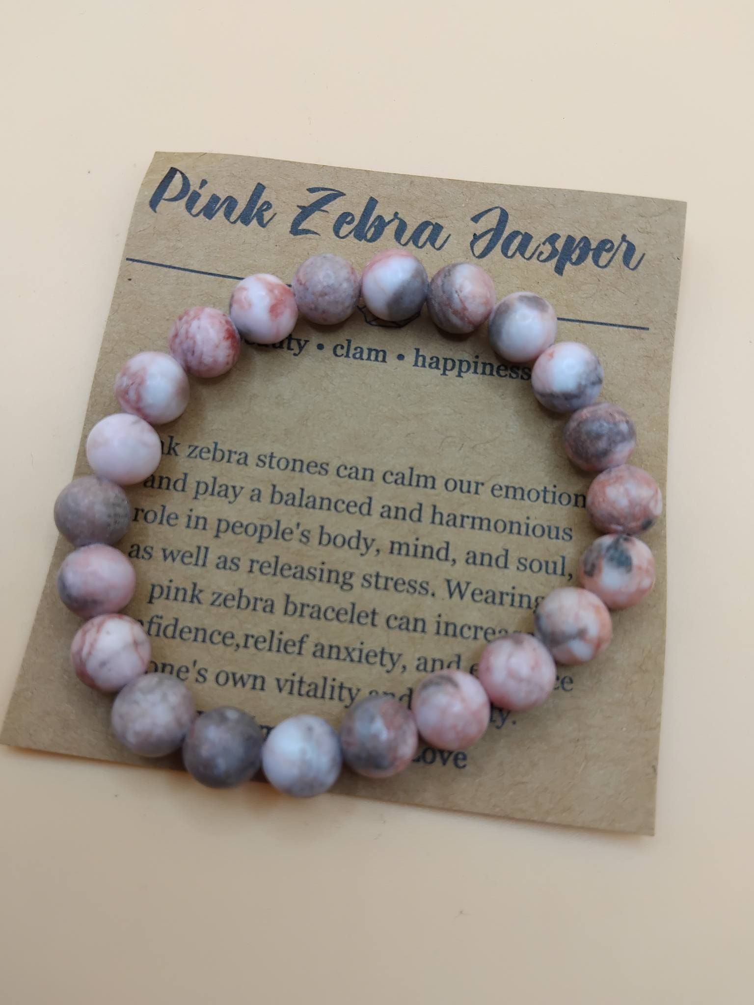 (B3) Precious stone elasticated bracelet