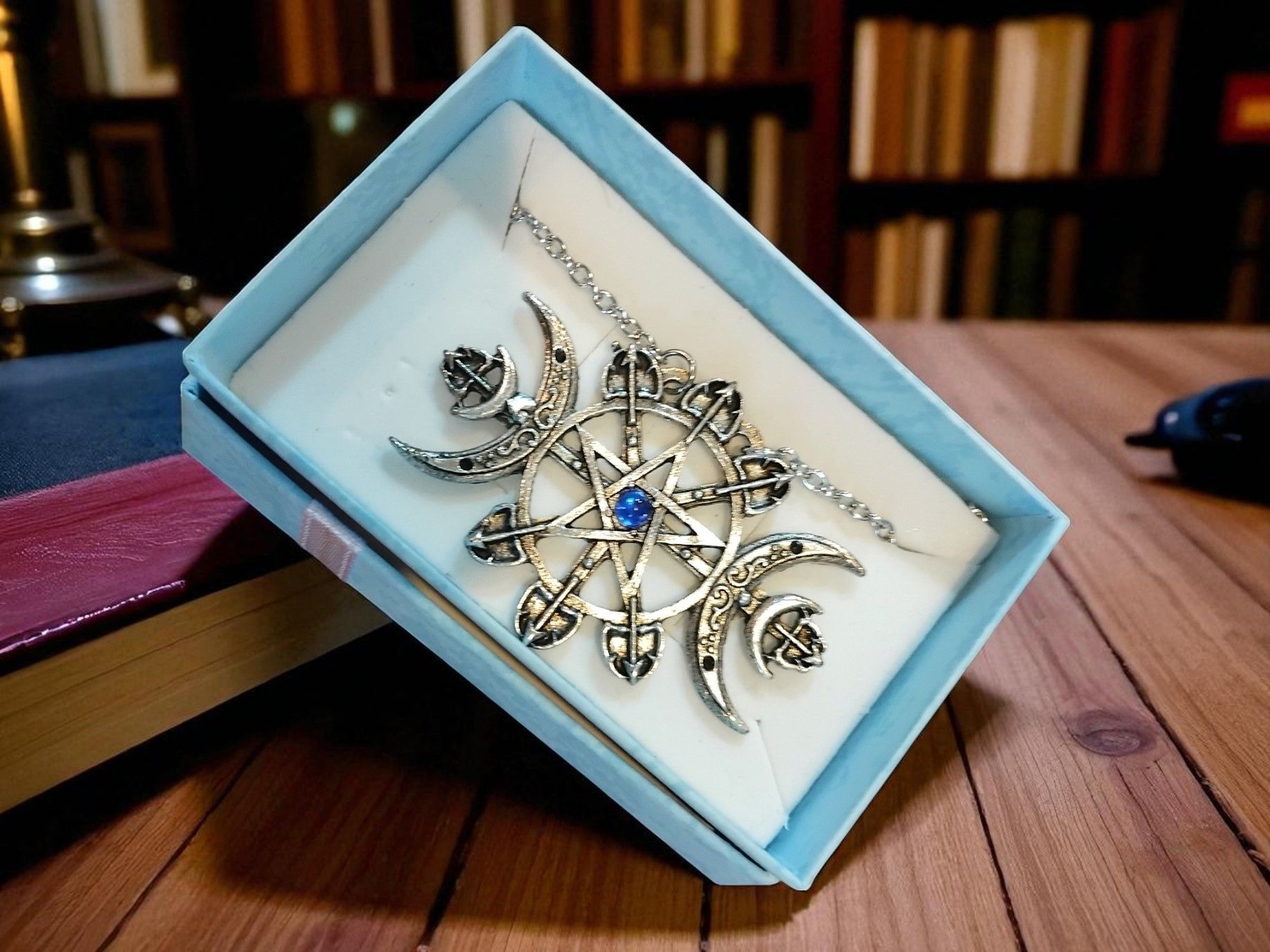 (N51) Vintage fashion pentagram magic circle pattern pendant necklace design 2