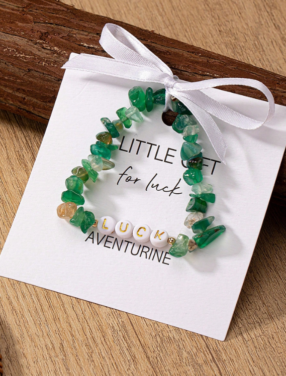 (B20) Gift card natural stone bracelet