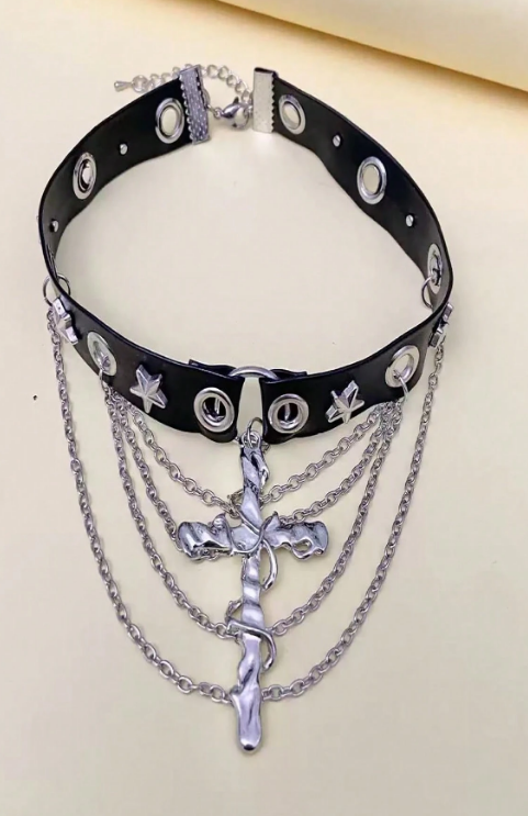(N82) Goth / Punk Unisex choker necklace