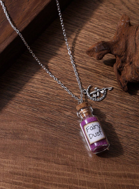 (N23) Goth style Mystical Fairy Dust adult / teenager necklace