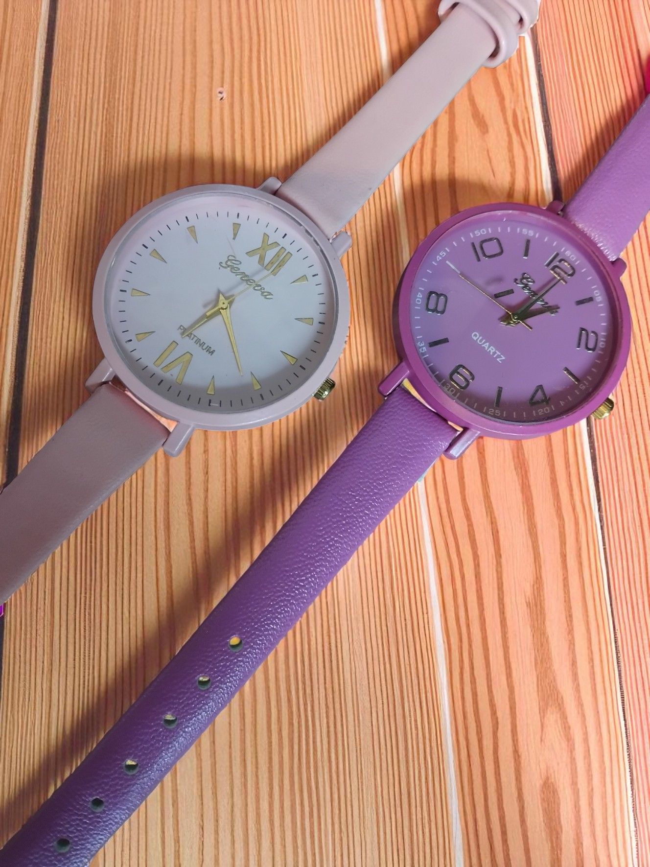 (LW202) Geneva ladies / teenagers boxed leather strap watch