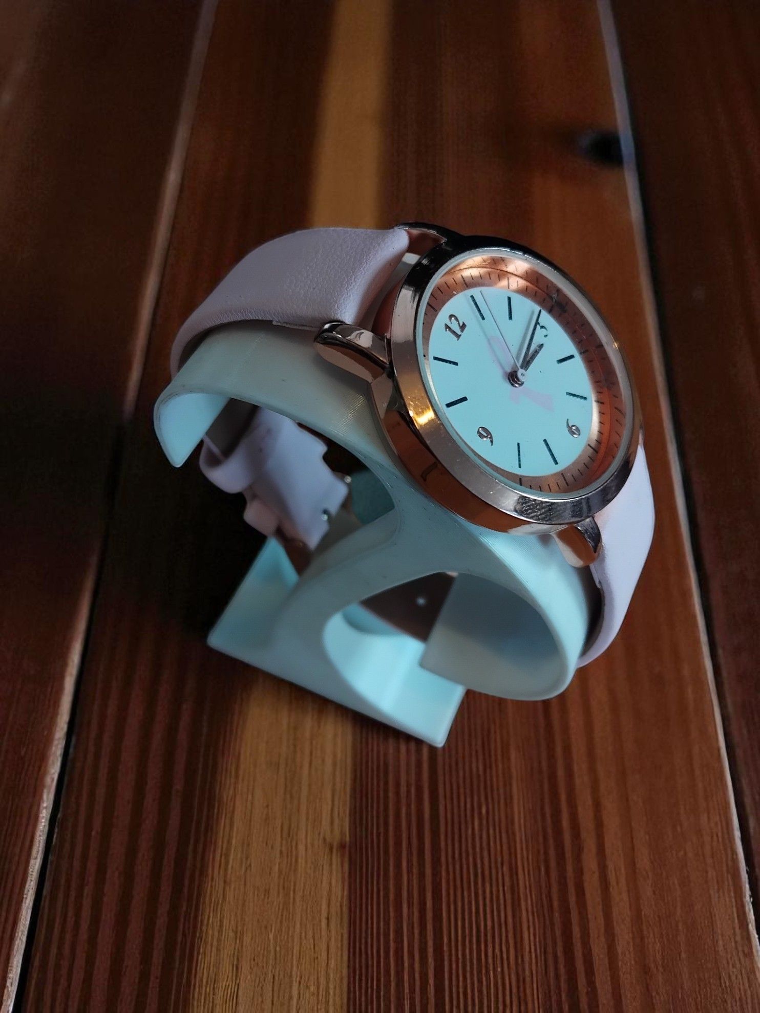 (BW29) Ladies teenager leather strap light pink ribbon watch