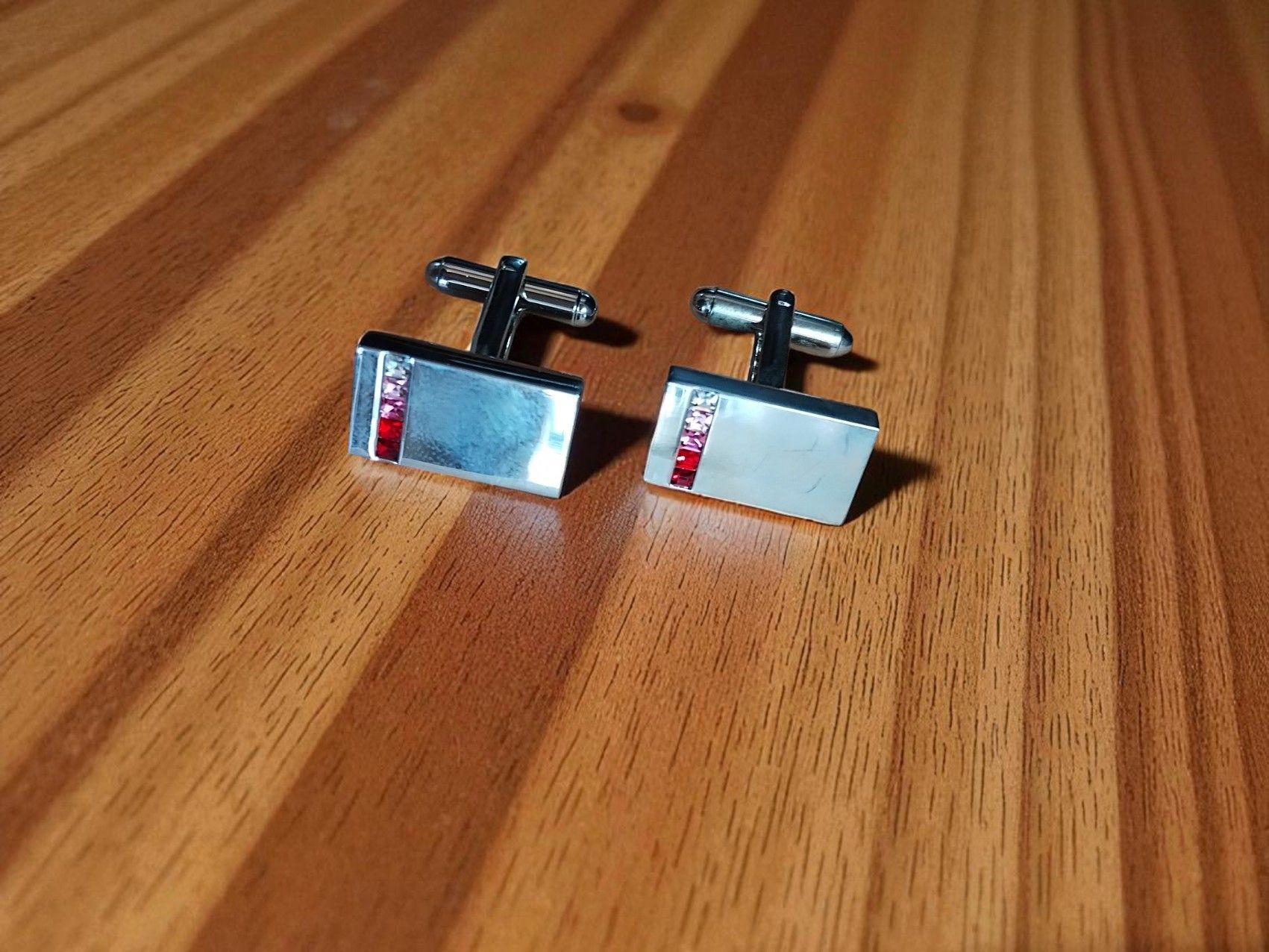(Cf14) Pair of strip gemstone quality cufflinks