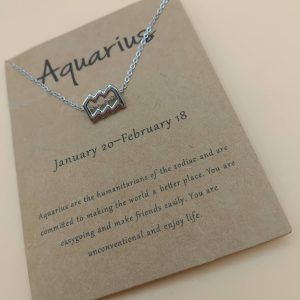 (N3) Single horoscope necklace brand new on card