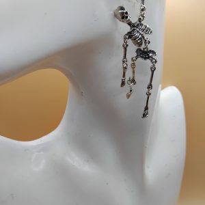 (E12) Dangly skeleton stainless steel boxed Earrings