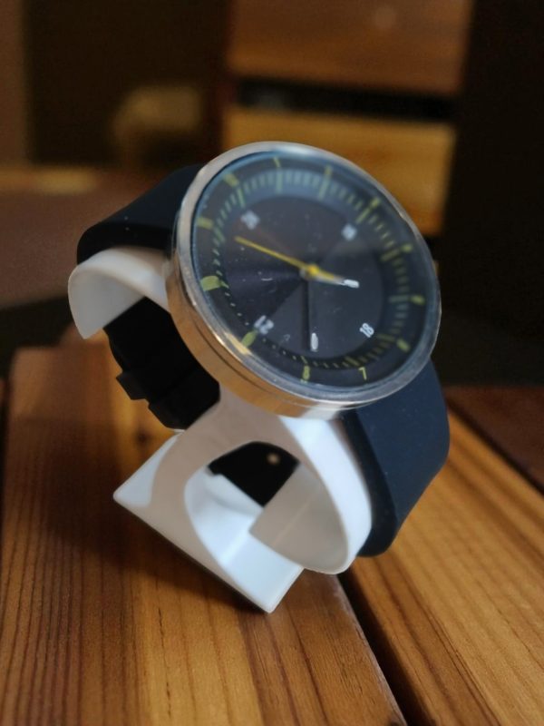 (MW15) Topman boxed black heavy duty silicone strap watch