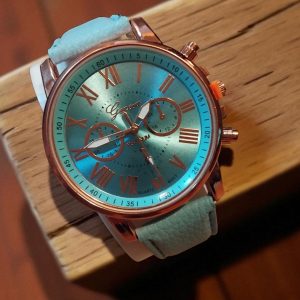 (LW20) Geneva Unisex leather strap watch