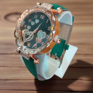 (LW22) Ladies / teenager semi bling leather strap watch