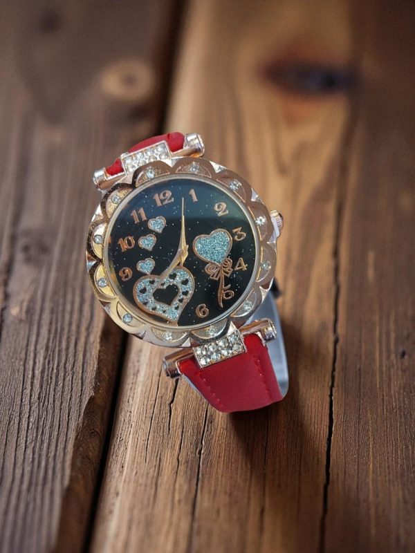 (LW22) Ladies / teenager semi bling leather strap watch - Image 4