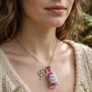 (N23) Goth style Mystical Fairy Dust adult / teenager necklace