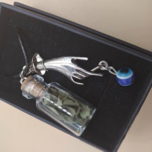 (N25) "Necklace against the evil eye" double pendant