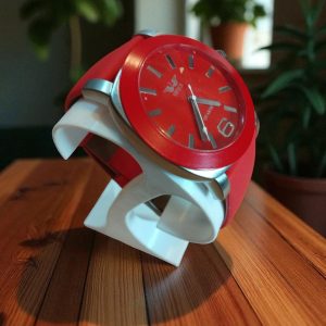 (LW36) Softech of London thick red leather strap ladies watch