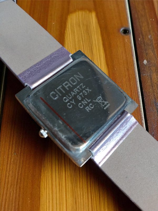 (LW38) Citron of London Thick lilac strap ladies wrist watch - Image 4