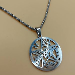 (N38) Punk hollow tree of life pendant necklace