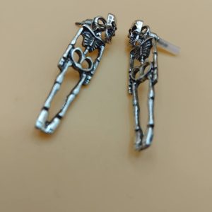 (E5) Pair of Goth style skeleton Earrings