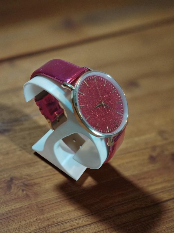 (LW46) Ladies FREEDOM dazzly pink strapped dress watch