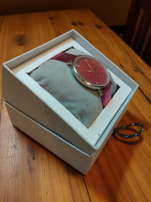 (LW46) Ladies FREEDOM dazzly pink strapped dress watch - Image 2