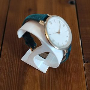 (LW52) Ladies Freedom dark green slim leather strap watch