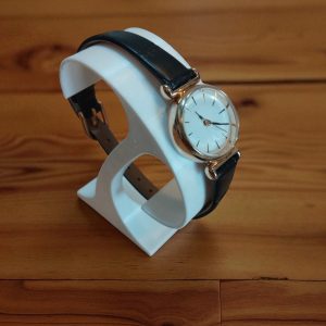 (LW58) Ladies Defined slim black leather strap watch