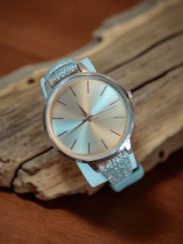 (LW61) Claire's ladies / teenager slim leather strap watch & 3 bracelets - Image 4