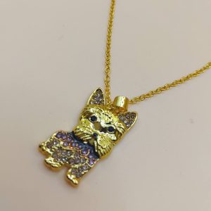 (BN7) Yorkshire terrier pendant necklace