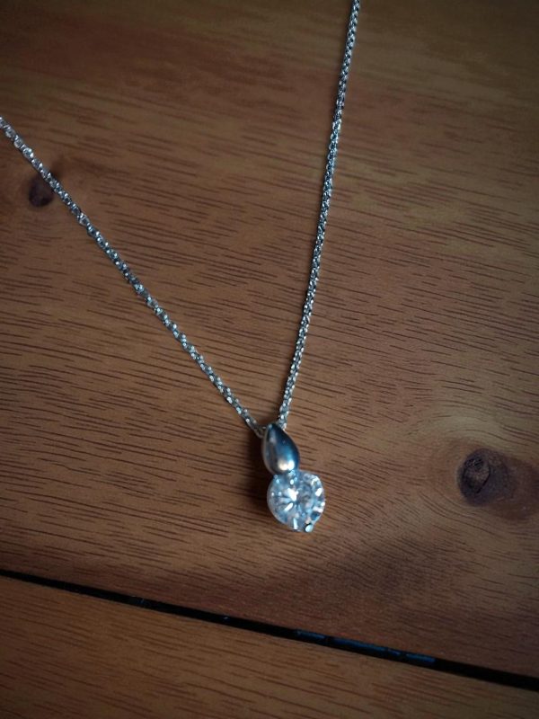 (N100) Jon Richard design ladies dress necklace with cubic zirconia - Image 3