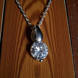 (N100) Jon Richard design ladies dress necklace with cubic zirconia