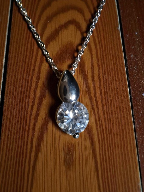 (N100) Jon Richard design ladies dress necklace with cubic zirconia
