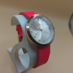 (LW120) Spirit ladies / teens shiny pink leather strap watch