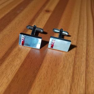 (Cf14) Pair of strip gemstone quality cufflinks